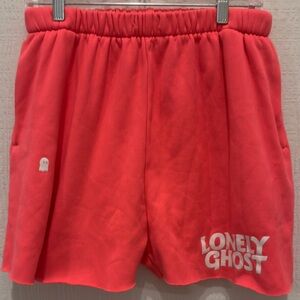 LONELY GHOST Coral Pink Athletic Shorts